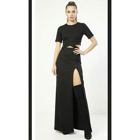 Molde Digital Falda Larga Con Tajo con abertura, Talles S Al Xxl