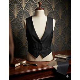 Molde Digital Chaleco Mujer Tela Plana, Pack Talles S Al Xxl