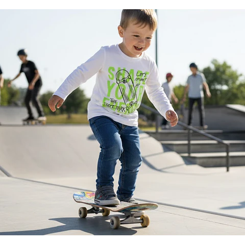 Molde Digital Polera Manga Larga Niños Pack Talles 2 Al 16