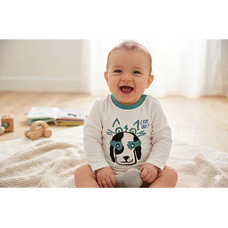 Molde Digital- Polera Manga Larga Bebe Pack De Talles 1 Al 5