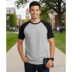 Molde Digital Polera Ranglan Manga Corta, Pack S A 3xl