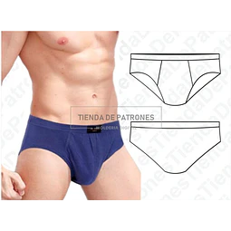 Molde Patron Imprimible Interior Slip Hombre Del S Al 2xl
