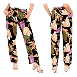 Molde Digital Pantalón Palazzo Fibrana Con bolsillos, Talles S Al 7xl 