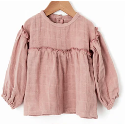 Molde Digital Polera Beba Manga Larga C / frunce talles 1 Al 5