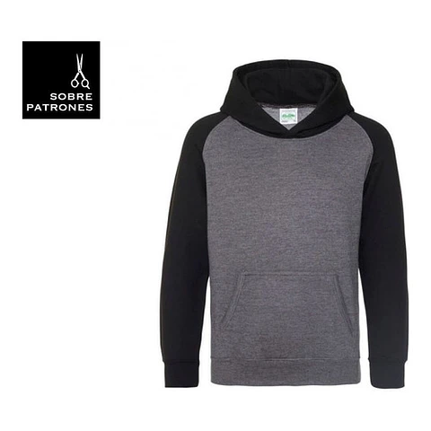 Molde De Costura, Patron Polerón Canguro Niños, Imprimible