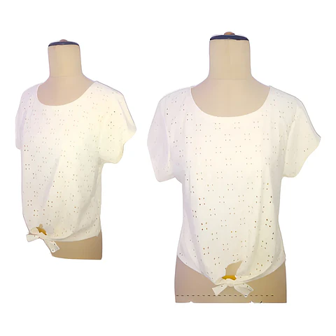 Molde Digital Polera Con Nudo Patron Pack Talles S A Xxl