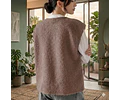 Patrón de costura de chaleco tela tipo peluche para mujer