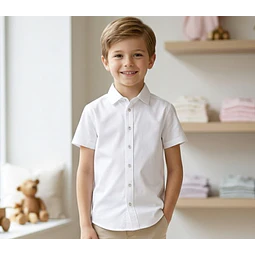 Molde Digital Camisa Niños Manga Corta, Pack Talles 2 Al 16