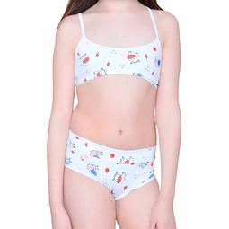 Molde Digital Conjunto Top y bombacha Con cintura Niña, 2 Al 12