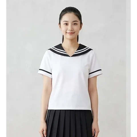 Molde Digital Remera Cuello marinero/seifuku/otaku, talles Xs A Xl