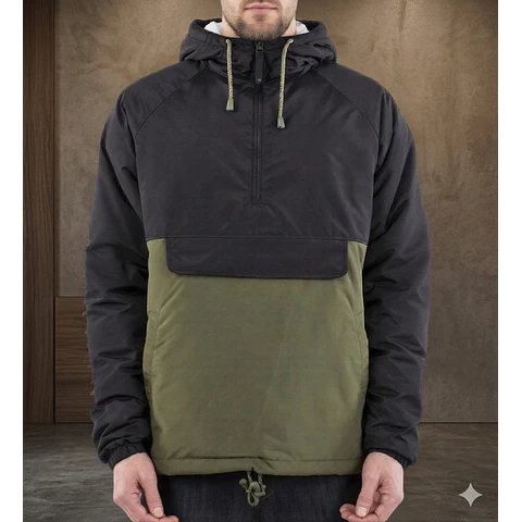 Molde Digital Rompevientos Con recorte Ranglan,talles 3xl A 7xl