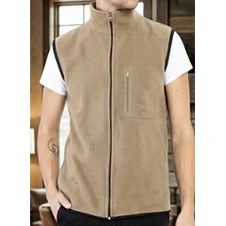 Molde Digital Chaleco Polar Con Bolsillos, Talles S Al Xxl