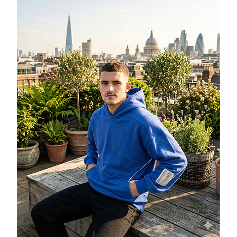 Molde Digital Buzo Con recorte Oversize Unisex, Talles S A Xxl