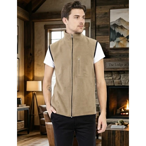 Molde Digital Chaleco Polar Con Bolsillos, Talles S Al Xxl