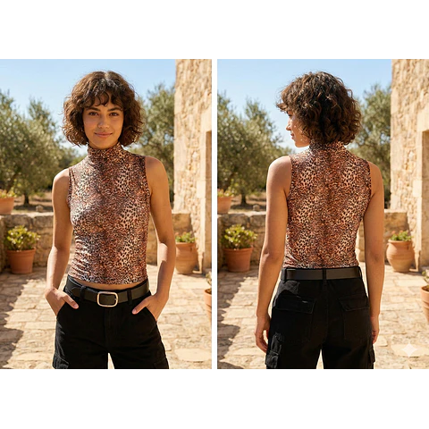 Molde Digital Polera Sin Mangas Mujer, Pack Talles S Al Xxl