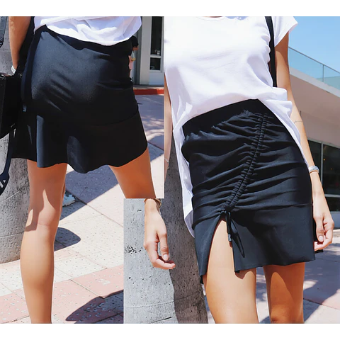 Molde Digital Falda Con Lazo Diagonal + volado, Talles S A Xxl