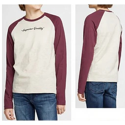 Molde Digital Remera Raglan / Ranglan Niños , Talles 2 Al 16