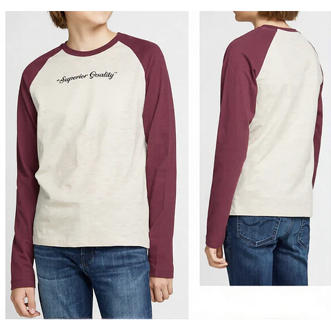 Molde Digital Remera Raglan / Ranglan Niños , Talles 2 Al 16