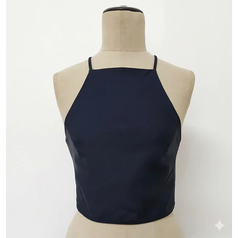 Molde Digital Top Con bretel, Recorte Costado, Talles S Al Xxl