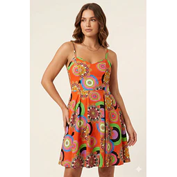 Molde Digital Vestido Evase Escote Corazon, Talles S Al Xxl