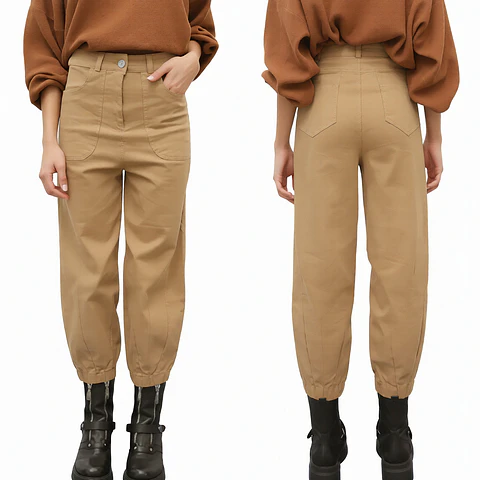 Molde Digital Pantalon Babucha Con Alforzas, Talles S Al Xxl