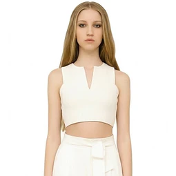 Molde Digital Crop Top Co cinta Gross En Espalda, Talles S Al Xxl