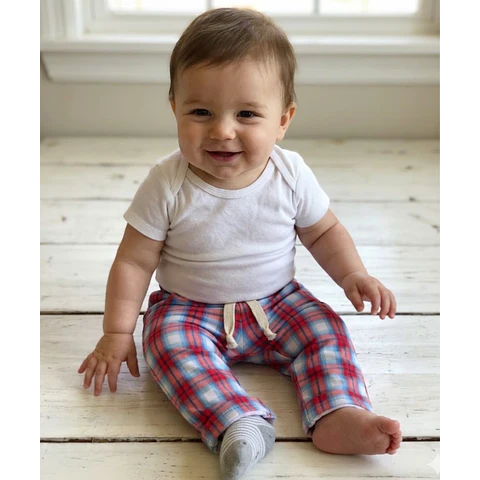 Molde Digital Pantalon Pijama Bebe Con bolsillo, Talles 6 Al 8