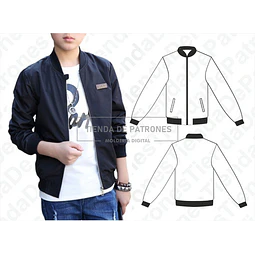 Moldes Patrones Campera Bomber Niños Talles 4/6/8/10/12/14