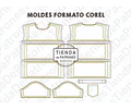 Molde Patrón Coreldraw Remera Recortes Hombre Del S Al 2xl
