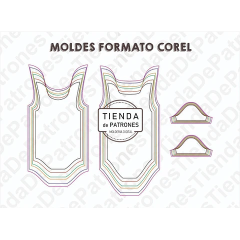 Molde Patron Coreldraw Body Bebes Manga Corta T. 1 A 12meses