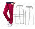 Molde Patron Coreldraw Pantalon Jogging Basico Niños 4 Al 14