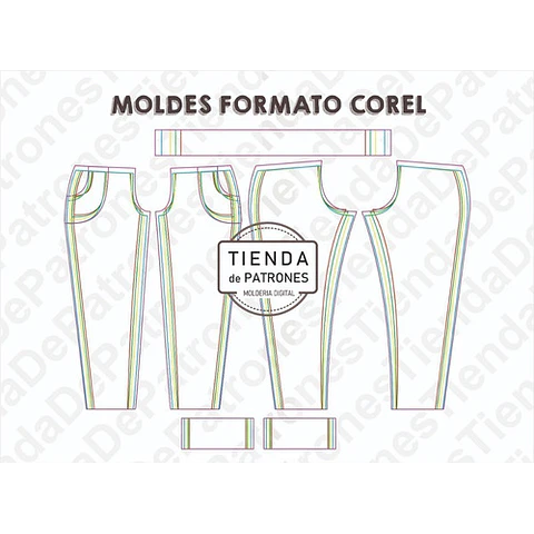 Molde Patron Coreldraw Jogging Babucha Mujer Del S Al 2xl