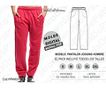 Molde Patron Imprimible Pantalon Jogging Hombre S Al 2xl