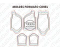 Molde Patron Coreldraw Body Bebes Manga Larga T. 1 A 18meses
