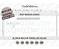 Molde Patron Coreldraw Body Bebes Manga Larga T. 1 A 18meses