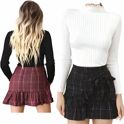 Molde Digital Falda Pollera Volado Y Lazos Pack 5 Talles!