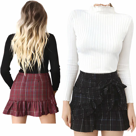 Molde Digital Falda Pollera Volado Y Lazos Pack 5 Talles!