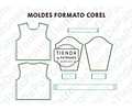 Molde Patrón Coreldraw Buzo Basico Hombre Del S Al 2xl