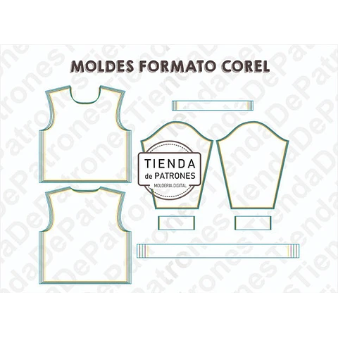 Molde Patrón Coreldraw Buzo Basico Hombre Del S Al 2xl