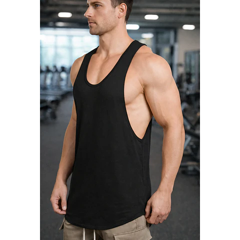 Molde Patron Imprimible Musculosa Cavada Hombre camiseta de tirantes  tank top sin mangas Talle S-3xl