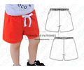Molde Patron Coreldraw Short Básico Niños Talles Del 2 Al 14
