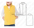Molde Patron Imprimible Chaleco Niños Talles 4/6/8/10/12/14