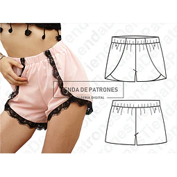 Moldes Patrones Imprimible Short Verano Mujer Talles 36 A 46