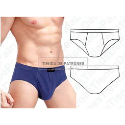 Molde Patrón Coreldraw Calzoncillo Slip Hombre Del S Al 2xl