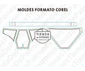 Molde Patrón Coreldraw Calzoncillo Slip Hombre Del S Al 2xl