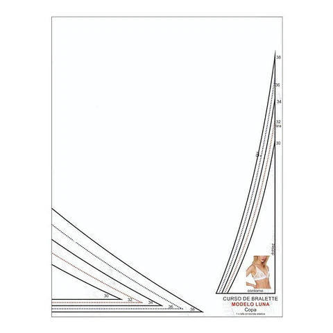 Patrones Moldes Corpiño Bralette Imprimible 5talles Lenceria