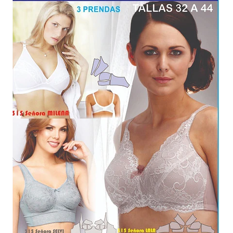 Patrones Moldes Corpiño Reductor X3/7tal Lenceria Imprimible