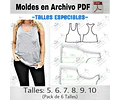 Moldes Patrones Imprimibles Sudadera Talle Especial 5 Al 10