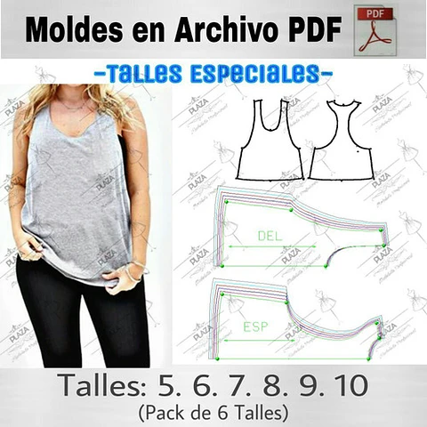 Moldes Patrones Imprimibles Sudadera Talle Especial 5 Al 10