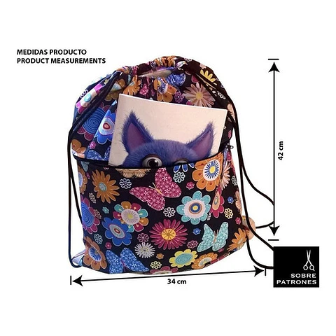 Molde De Costura, Patron Bolso Marinero - Mochila Imprimible